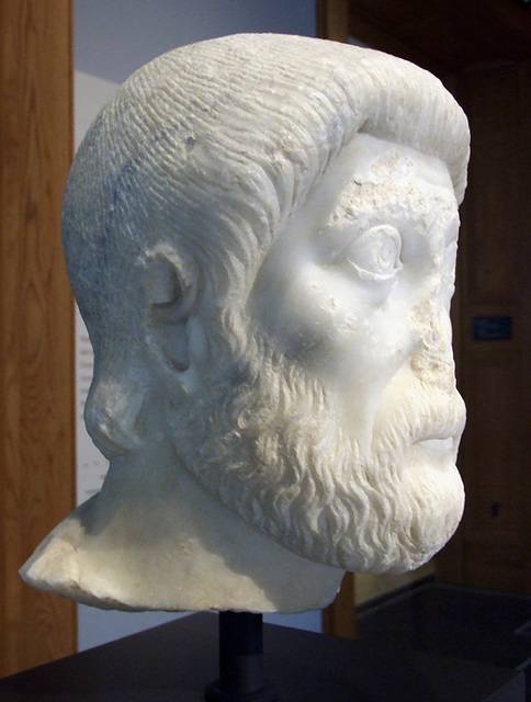 Late Antique Head of a Man in the Getty Villa, July 2008