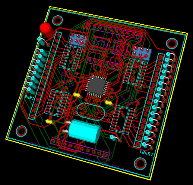 8x8 RGB Matrix board V3 - 3D