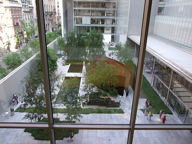 Window Looking Down on the Museum of Modern Art's Sculpture Garden, May 2007