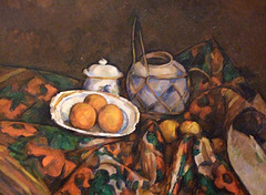 Detail of Still Life With Ginger Jar by Cezanne in the Museum of Modern Art, August 2007