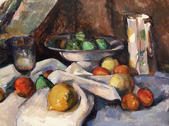 Detail of Still Life with Apples by Cezanne in the Museum of Modern Art, December 2007