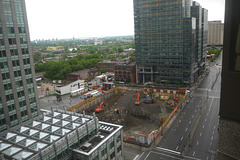 Construction site on René-Lévesque Blvd., Montreal