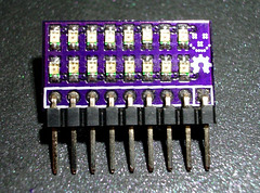 16 LEDs on purple