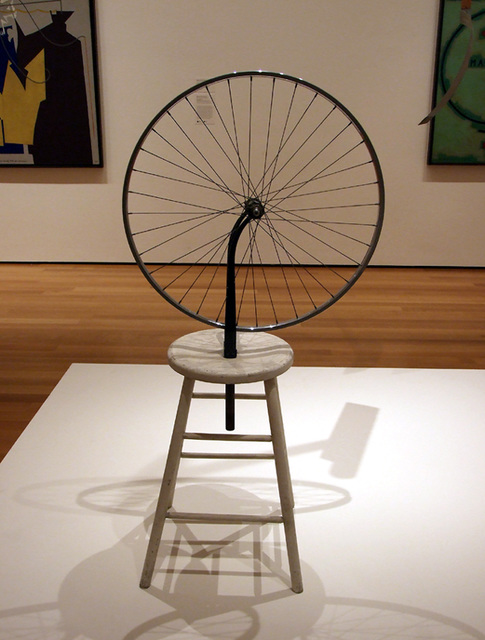 Bicycle Wheel by Marcel Duchamp in the Museum of Modern Art, August 2007
