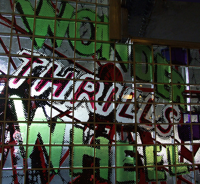 Decorated Glass Wall inside the Coney Island Subway Station, June 2007