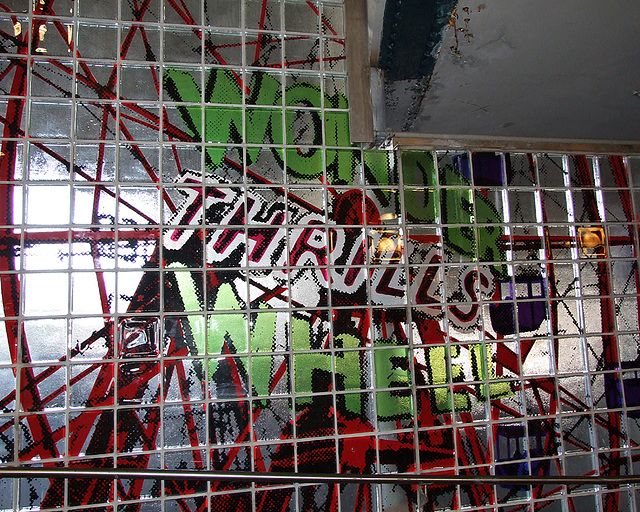 Decorated Glass Wall inside the Coney Island Subway Station, June 2007