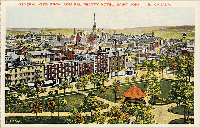 4120. General View from Admiral Beatty Hotel, Saint John, N.B., Canada.
