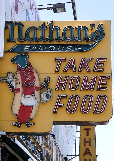 Sign on the Original Nathan's on Surf Avenue in Coney Island, June 2007