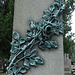 Detail of the Floral Cross Grave Monument in Woodlawn Cemetery, August 2008