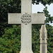Detail of the Cross with a Dollar Sign Monument in Woodlawn Cemetery, August 2008