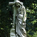 Detail of the Mourner with Cross Grave Monument in Woodlawn Cemetery, August 2008