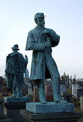 Detail of the Civil War Memorial in Calvary Cemetery, March 2008