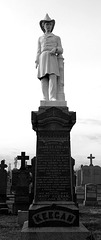 Funerary Monument for a Firefighter in Calvary Cemetery, March 2008