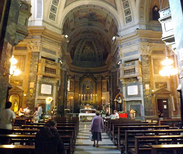 The Interior of the Church of St. Dorothy in Trastevere in Rome, June 2012