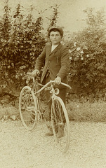 Young Man with Bicycle