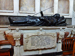 winchester cathedral, hants. superb c17 tomb of richard weston, lord portland, +1634, by isaac besnier with bronze effigy attrib. to francesco fanelli