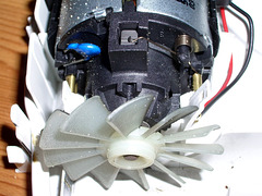 DC motor with fan