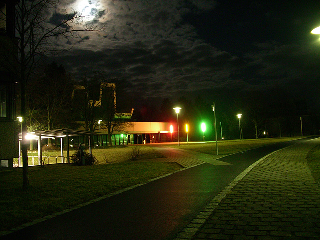 campus at night