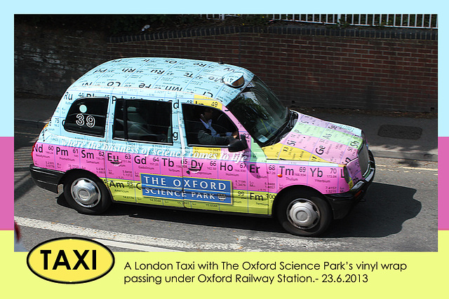 London Taxi with Oxford Science Park vinyl wrap - Oxford - 23.6.2013