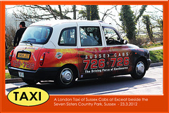 Sussex Cabs London Taxi at Exceat - Sussex - 23.3.2012