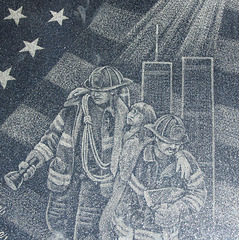 Detail of the 9/11 Memorial in Jones Beach, July 2010