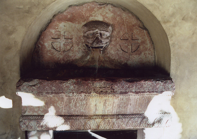Fake Romanesque Fountain in the Cloisters, Oct. 2006