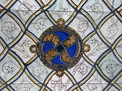 Detail of a Window with Grisaille Decoration in the Cloisters, Sept. 2007