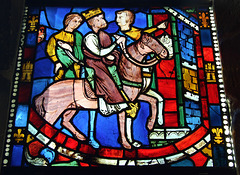 Theodosius Arrives at Ephesus Stained Glass Panel in the Cloisters, Sept. 2007