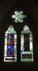 Various Panels of Stained Glass in the Cloisters, Sept. 2007