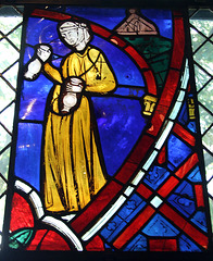 Woman with Two Flasks Stained Glass Panel in the Cloisters, Sept. 2007