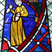 Woman with Two Flasks Stained Glass Panel in the Cloisters, Sept. 2007