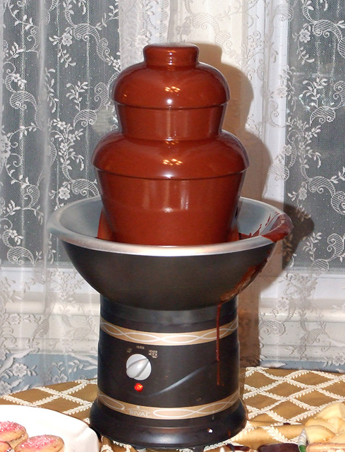 The Chocolate Fountain at Donna & Jon's Christmas Party, December 2007