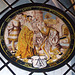 Prodigal Son Stained Glass Roundel in the Cloisters, Sept. 2007