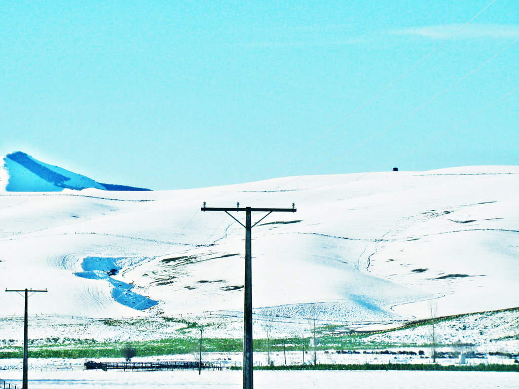 Snow on the foothills, South Canterbury