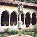 Garden and Cross in the Trie Cloister at the Cloisters in New York, Oct. 2002