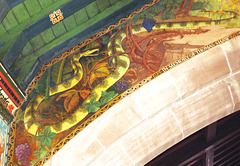 Part of the 'Adam and Eve' mural cycle in the North Aisle of All Saints Church, Leek, Staffordshire