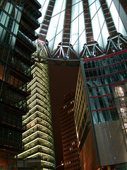 Sony Center at night