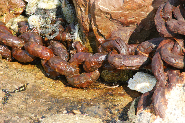 chaine rouillée, Chain of rusty boat