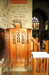 Pulpit, Christ Church, Lea, Derbyshire