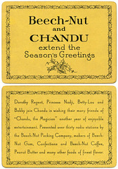Beech-Nut and Chandu the Magician Extend the Season's Greetings