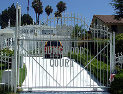Detail of Youngwood Court, the "David House" in Los Angeles, July 2008