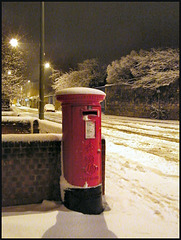 post box in the snow
