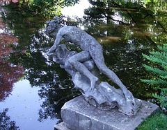Sculpture and Pond in Old Westbury Gardens, May 2009