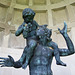 Detail of a Sculpture of the Child Dionysus and a Satyr in Old Westbury Gardens, May 2009