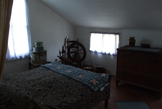 Upstairs Bedroom in the Kirby House in Old Bethpage Village Restoration, May 2007