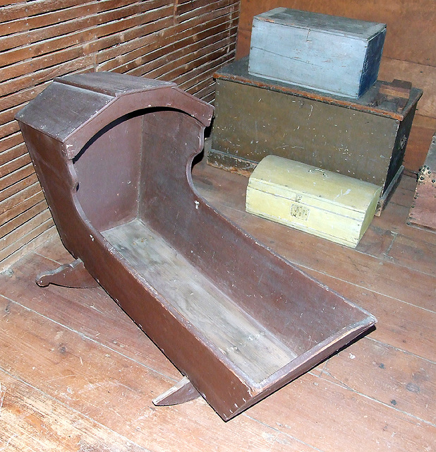 Upstairs Cradle in the Kirby House in Old Bethpage Village Restoration, May 2007
