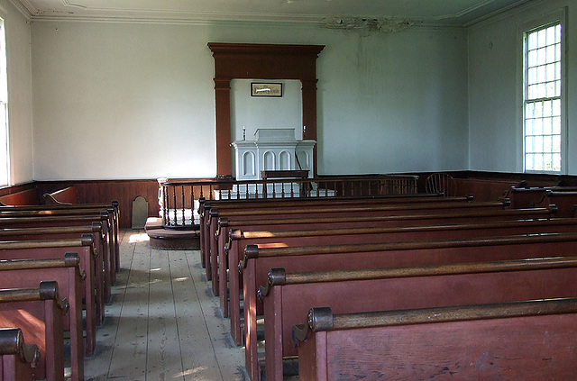 The Interior of the Church in Old Bethpage Village Restoration, May 2007