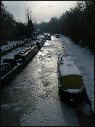 frozen canal at Jericho