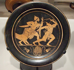 Plate by Paseas with Herakles, Hermes and Cerberus in the Boston Museum of Fine Arts, June 2010