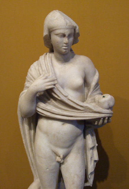 Detail of a Hermaphrodite in the Boston Museum of Fine Arts, October 2009. 